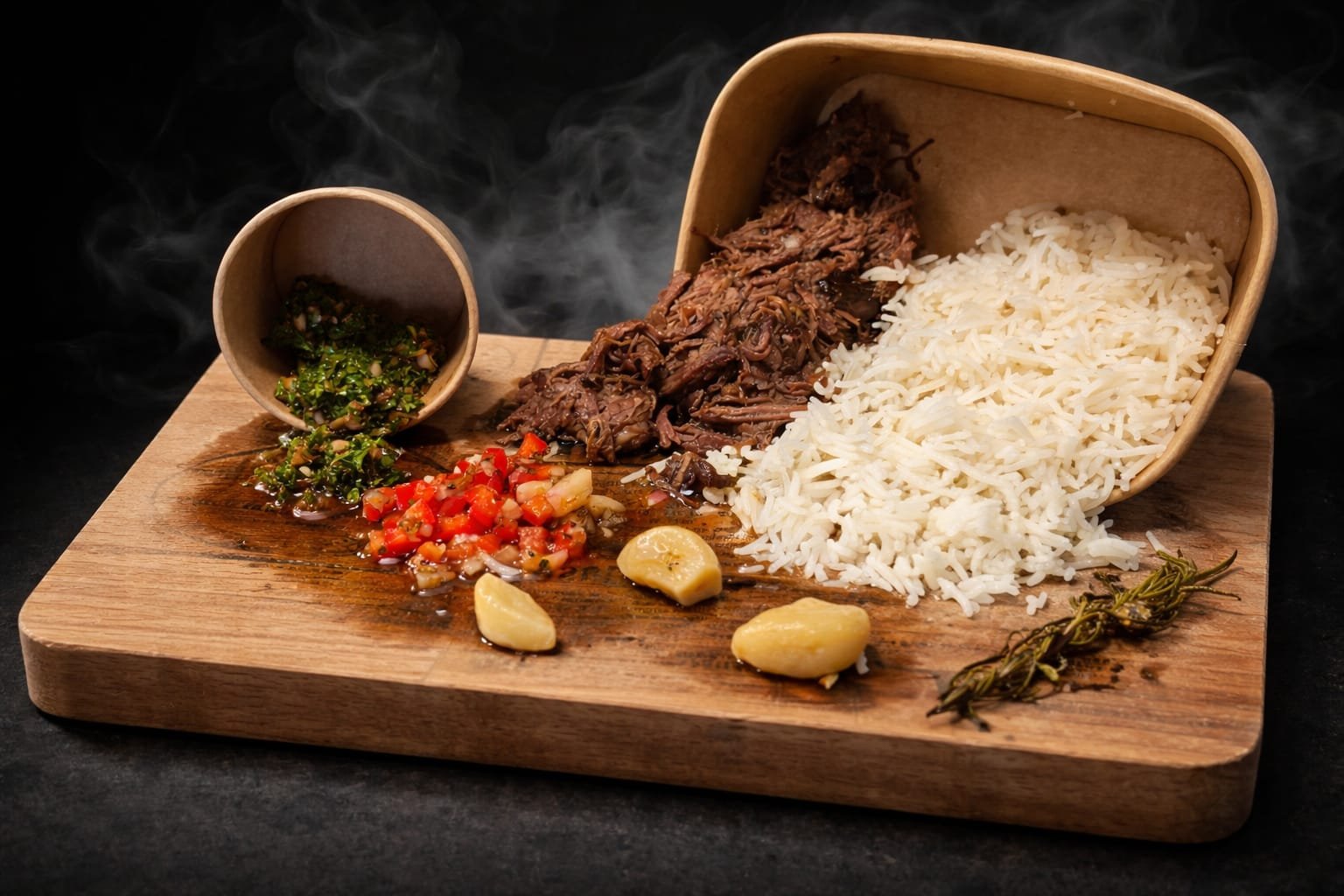 Smoked Beef Plate with Rice